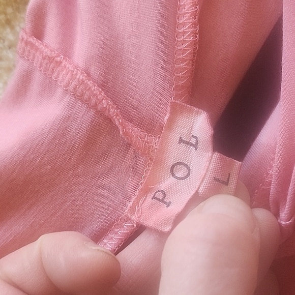 POL Hooded Long Sleeve Tunic Dusty Rose Size L - Picture 8 of 12